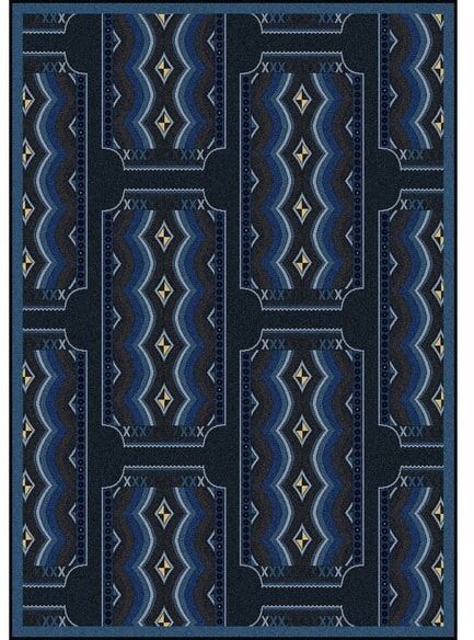 Joy Carpets Any Day Matinee Deco Ticket Blue