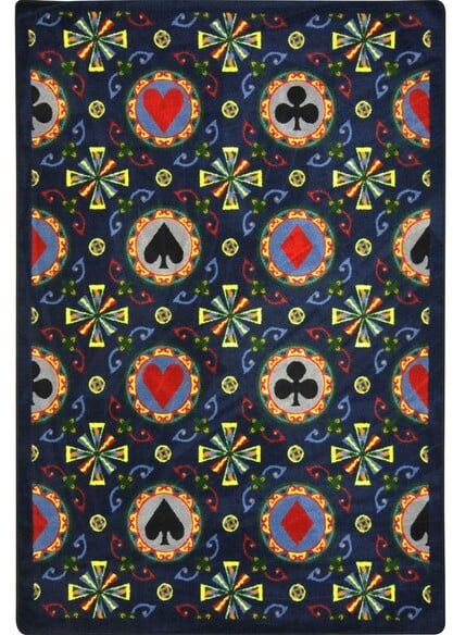 Joy Carpets Games People Play Stacked Deck Navy