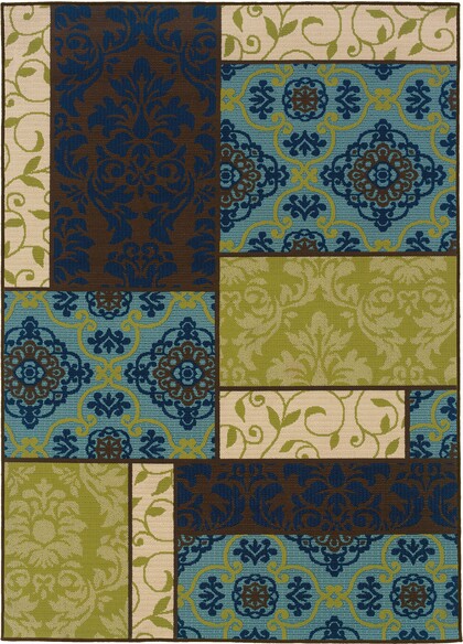 Oriental Weavers Caspian 3066V Brown and  Blue