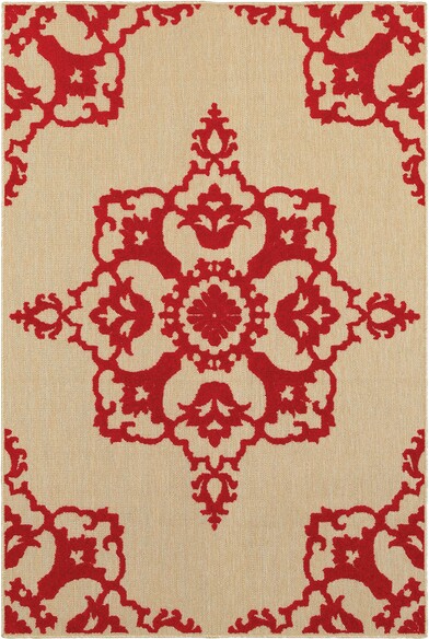 Oriental Weavers Cayman 097R9 Sand and  Red