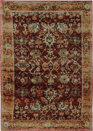 Oriental Weavers Andorra 7154A Red and  Gold