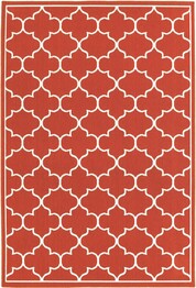 Oriental Weavers Meridian 1295R Red and  Ivory