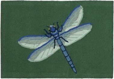 Trans Ocean Frontporch Garden Dragonfly Green 4556/06