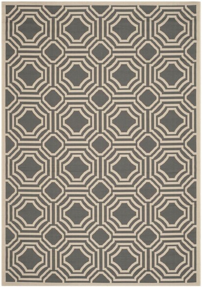 Safavieh Courtyard CY6112-246 Anthracite and Beige