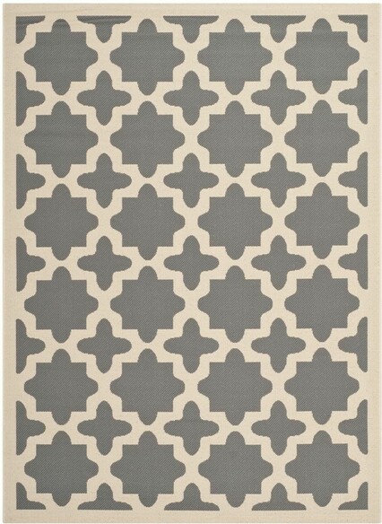 Safavieh Courtyard CY6913-246 Anthracite and Beige