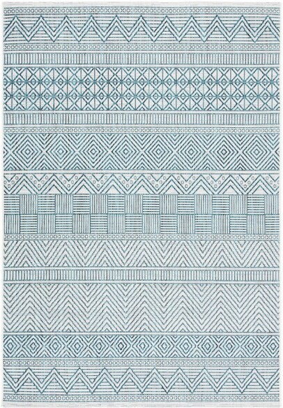 Safavieh Courtyard CY819653512 Ivory and Turquoise