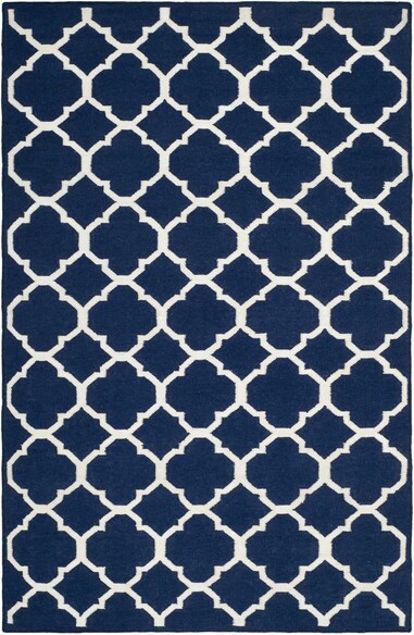 Safavieh Dhurries DHU627D Navy and Ivory