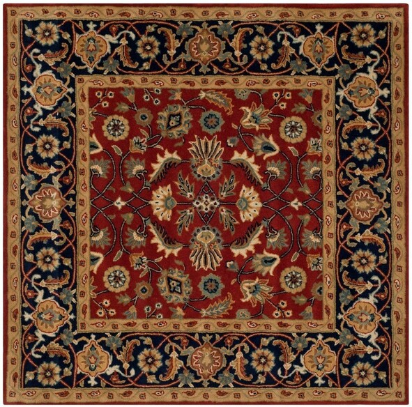 Safavieh Royalty ROY256A Rust and Navy
