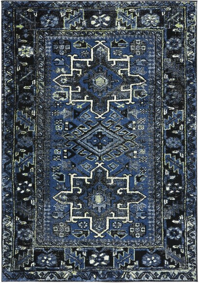 Safavieh Vintage Hamadan VTH211N Light Blue and Black
