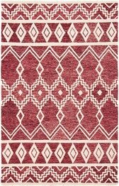 Safavieh Abstract ABT851Q Red and Ivory