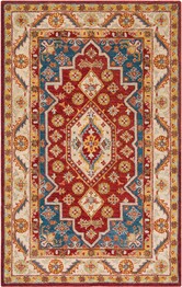 Safavieh Antiquity AT503Q Red and Blue