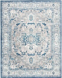 Safavieh Brentwood BNT851G Light Grey and Blue