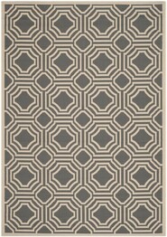 Safavieh Courtyard CY6112-246 Anthracite and Beige