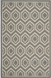 Safavieh Courtyard CY6902-246 Anthracite and Beige