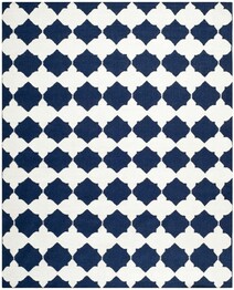 Safavieh Dhurries DHU624D Navy and Ivory