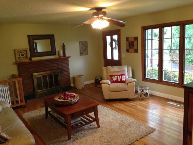 Living room with area rug