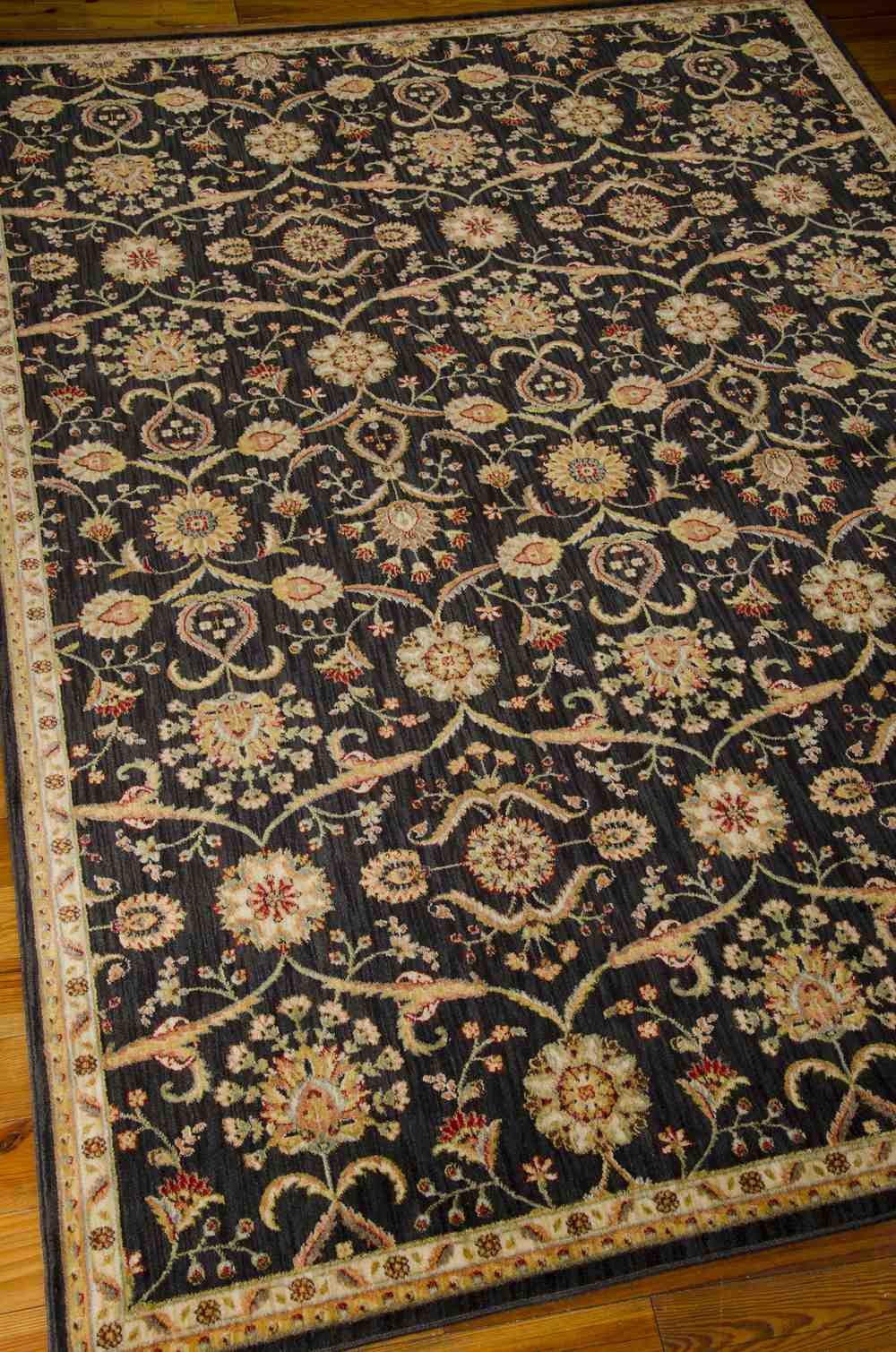 Kathy Ireland Ancient Times BAB01 Black Area Rug