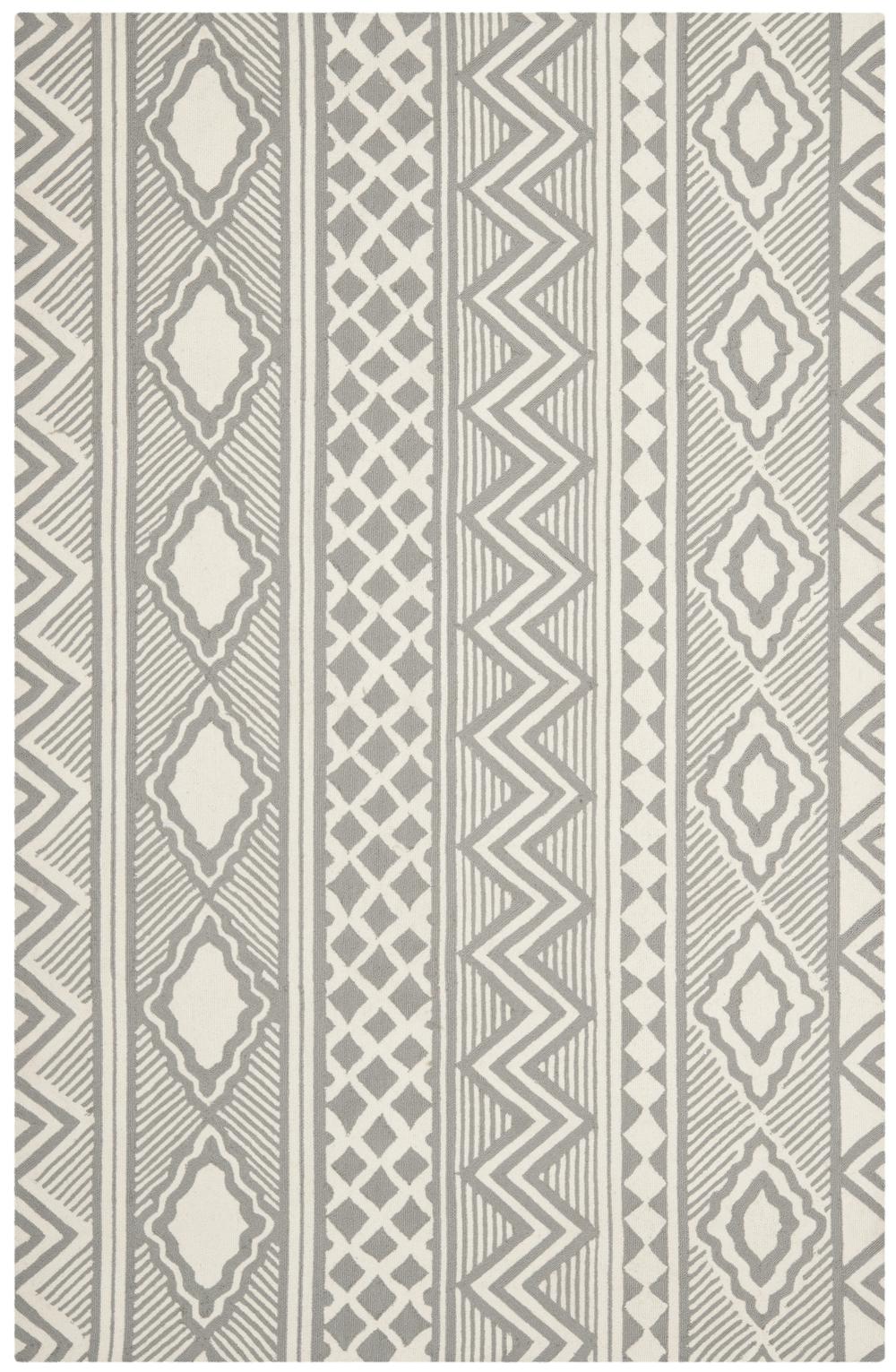  Safavieh Isaac Mizrahi IMR353B Grey and Ivory Area Rug