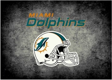 Imperial NFL Miami Dolphins  Distressed Rug