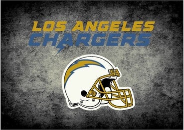 Imperial NFL Los Angeles Chargers Distressed Rug