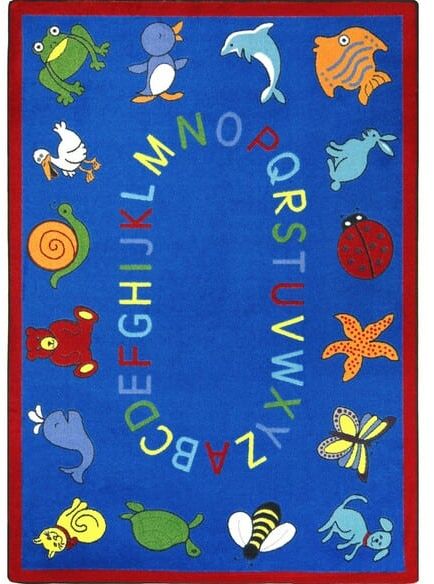 Joy Carpets Kid Essentials ABC Animals Blue