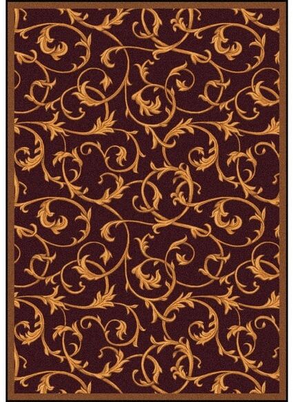 Joy Carpets Any Day Matinee Acanthus Burgundy