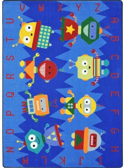 Joy Carpets Kid Essentials Alphabet Bots Multi