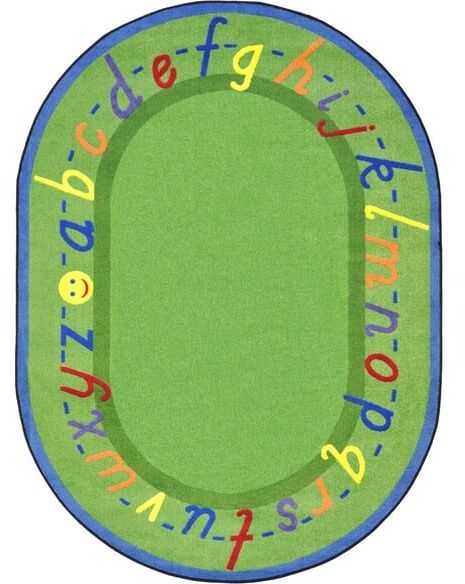 Joy Carpets Kid Essentials AlphaScript Green