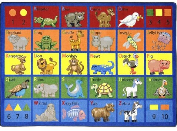 Joy Carpets Kid Essentials Animal Phonics Multi