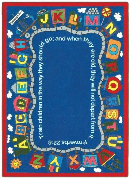 Joy Carpets Kid Essentials Bible Train Multi