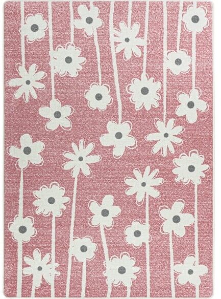 Joy Carpets Claremont Kids Big Blooms Blush