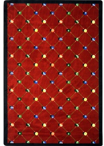 Joy Carpets Games People Play Billiards Red