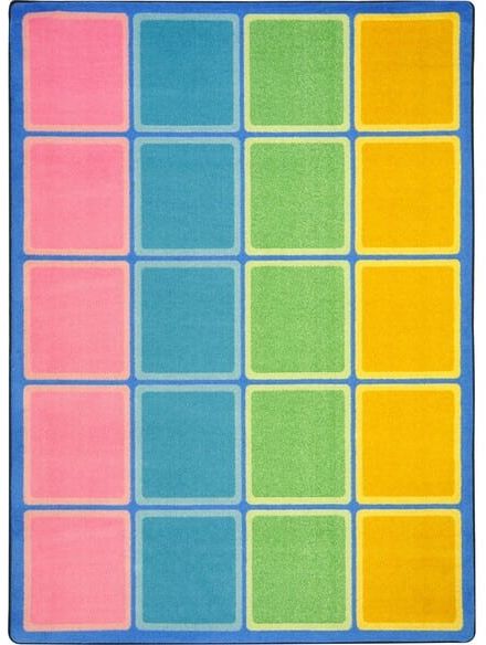 Joy Carpets Kid Essentials Blocks Abound Pastel