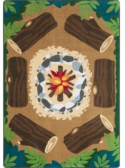 Joy Carpets Kid Essentials Campfire Fun Multi