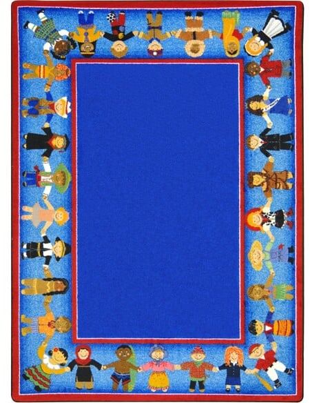 Joy Carpets Kid Essentials Children of Many Cultures Multi