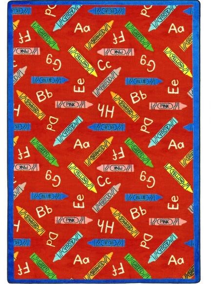 Joy Carpets Playful Patterns Crayons Red