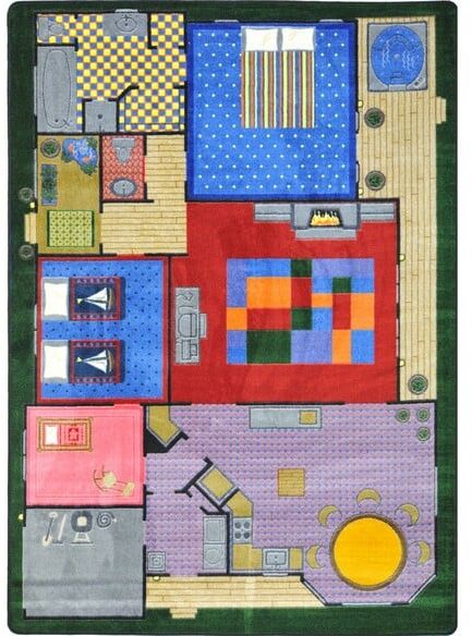 Joy Carpets Kid Essentials Creative Play House Multi