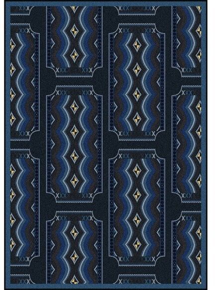 Joy Carpets Any Day Matinee Deco Ticket Blue