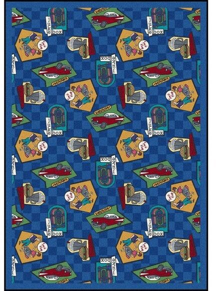Joy Carpets Kaleidoscope Fabulous Fifties Blue