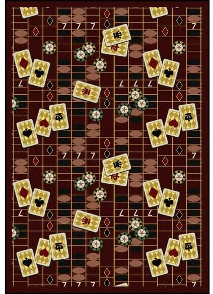 Joy Carpets Games People Play Feeling Lucky Burgundy