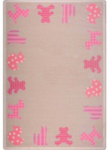 Joy Carpets Kid Essentials Frisky Friends Pink