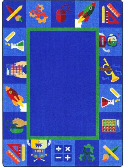 Joy Carpets Kid Essentials Full STEAM Ahead Multi