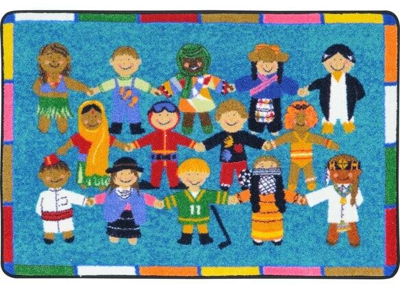 Joy Carpets Kid Essentials Hands Around the World Multi