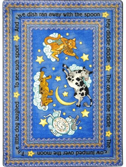 Joy Carpets Kid Essentials Hey Diddle Diddle Blue