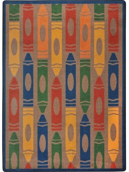 Joy Carpets Playful Patterns Jumbo Crayons Earthtone