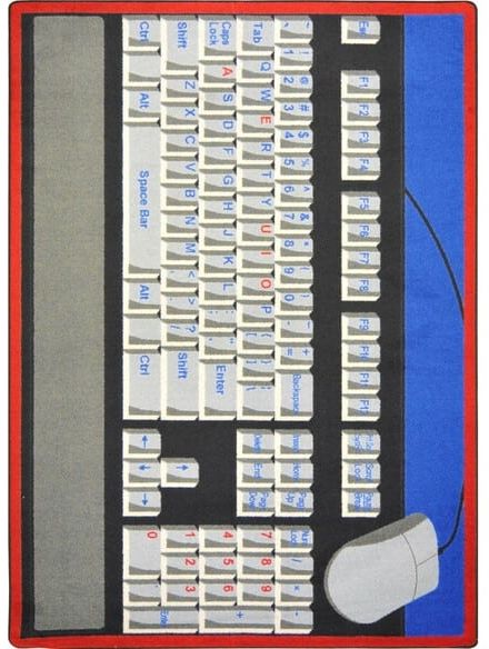 Joy Carpets Kid Essentials Keyboard Connection Gray