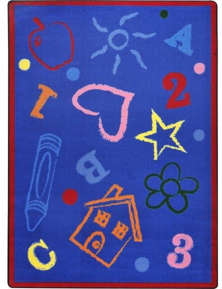 Joy Carpets Playful Patterns Kid's Art Rainbow