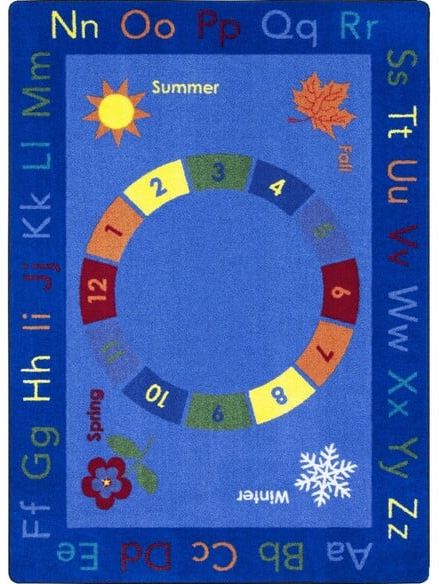Joy Carpets Kid Essentials Learn Through the Seasons Multi