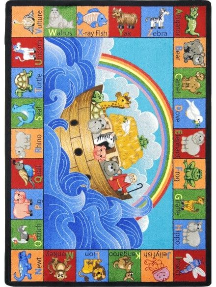 Joy Carpets Kid Essentials Noah's Alphabet Animals Multi