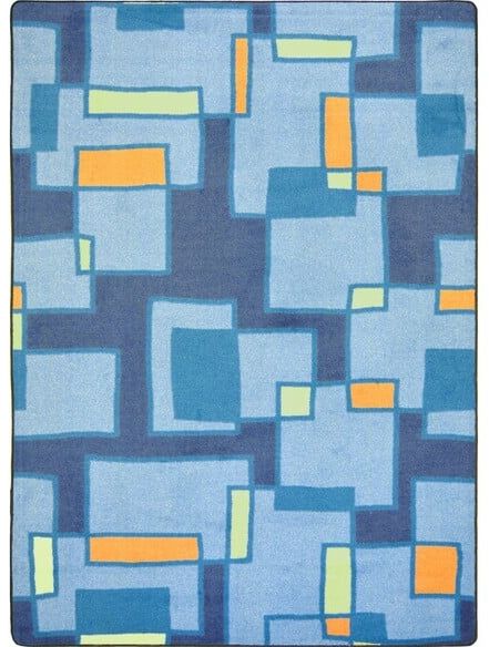 Joy Carpets Kid Essentials Outside the Box Cool Blue